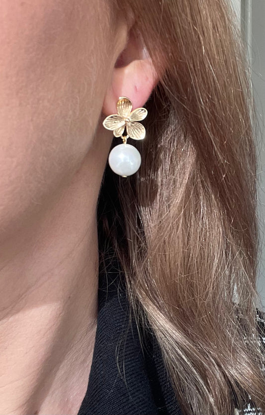 Flower Pearls-Gold or silver #230