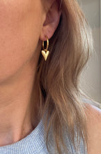 Modern Hearts- Hoops Earrings  in Gold