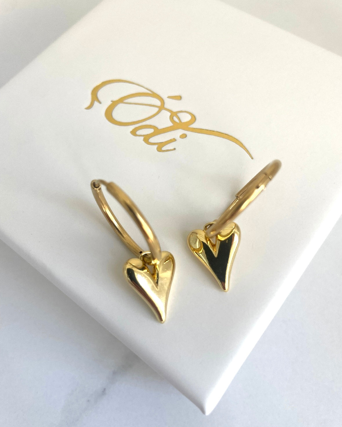 Modern Hearts- Hoops Earrings  #215