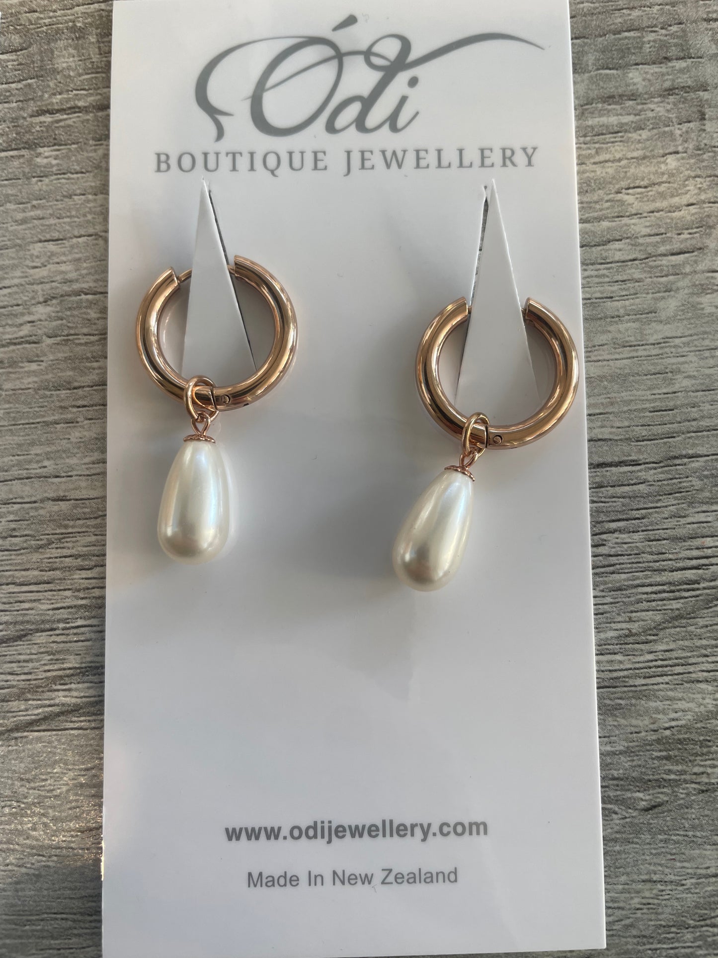 Swarovski -Pearl Drops on Hoops- Your choice of colour