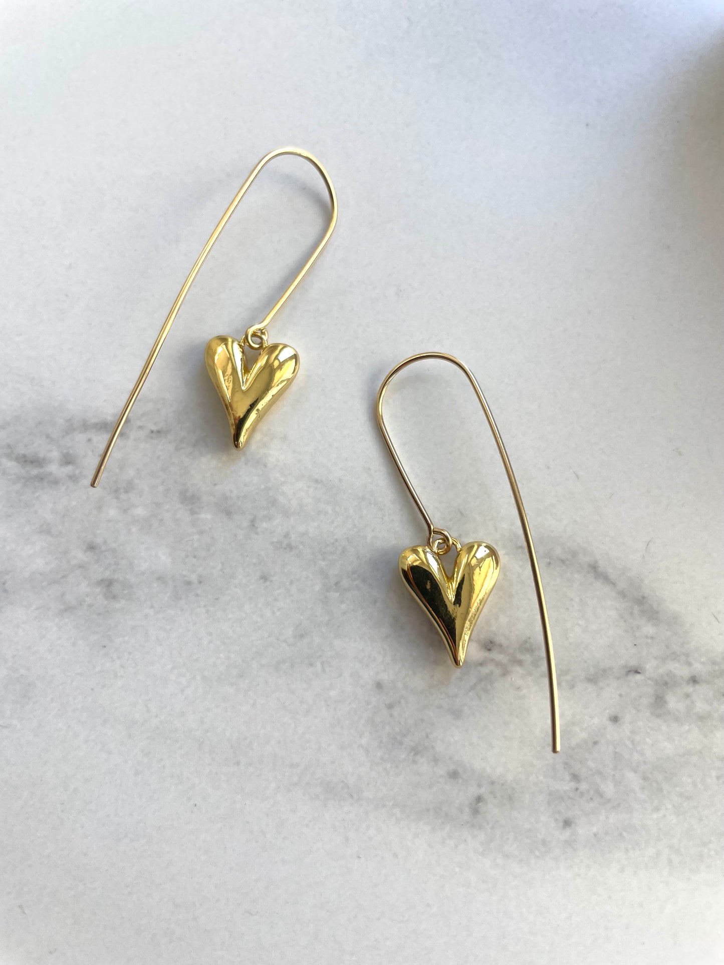 Modern Hearts- Earrings  in Gold