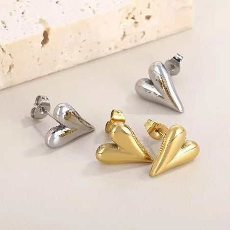 Modern Heart Studs