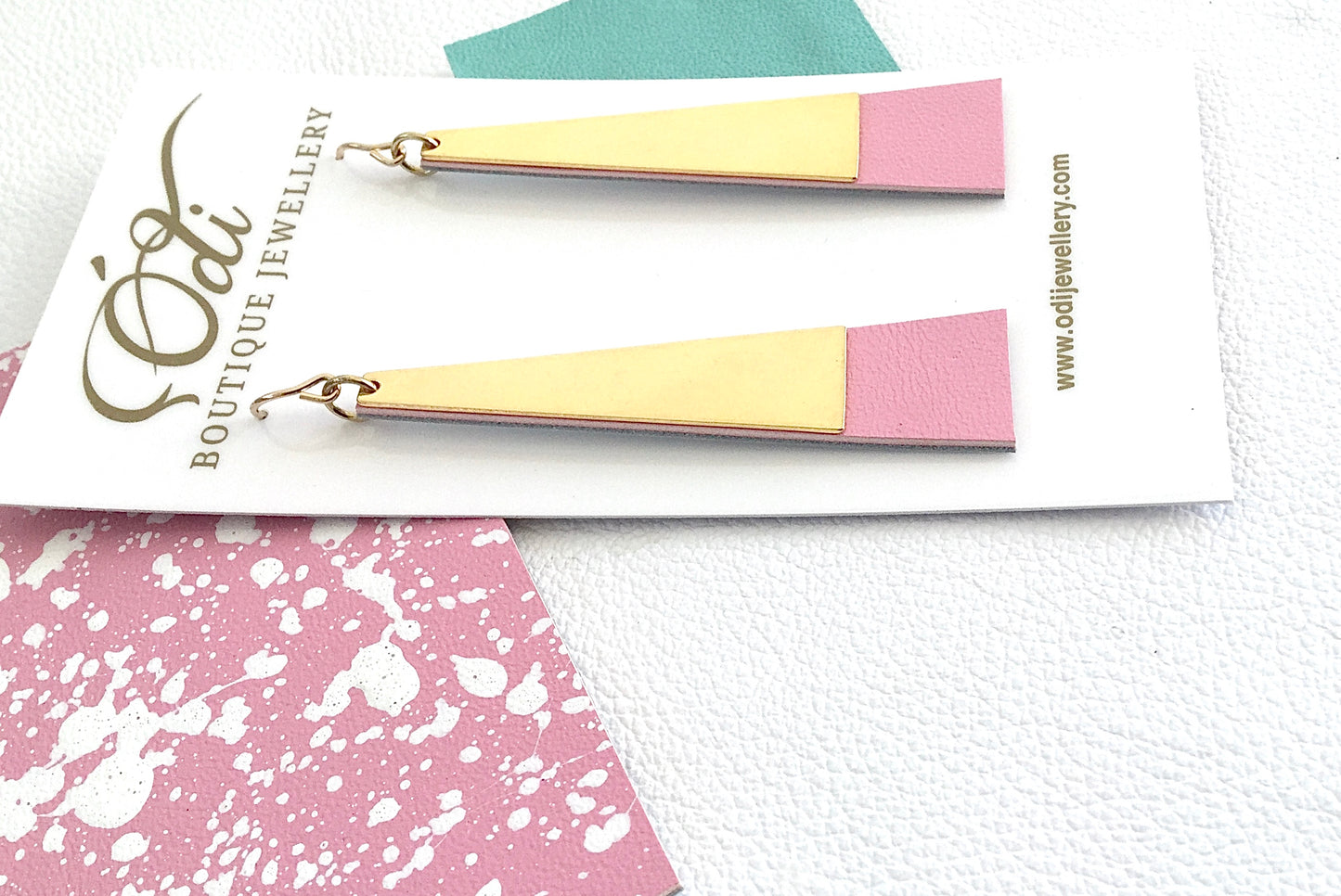 Tower Earrings -Blank Bubblegum Pink