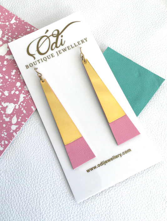 Tower Earrings -Blank Bubblegum Pink